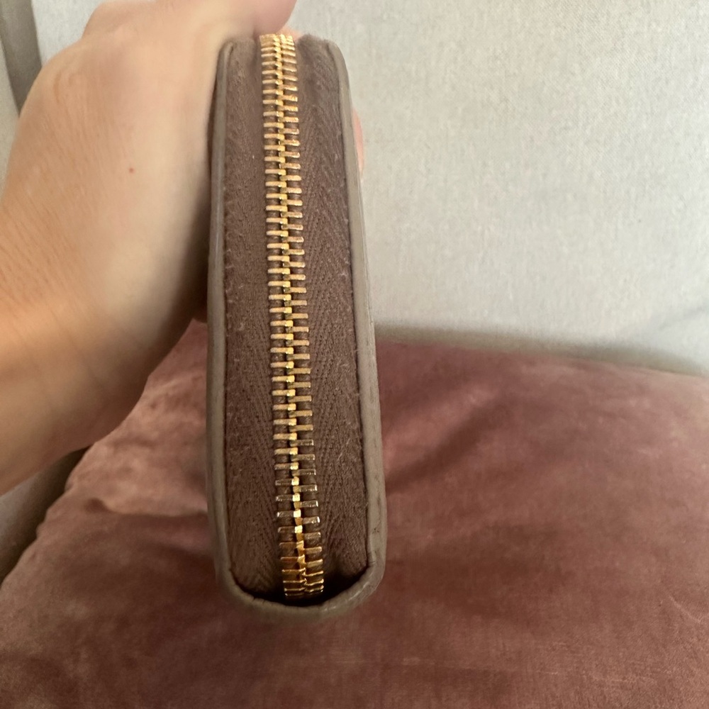Prada Beige/Taupe Saffiano Leather Large Continental Zip Wallet - Picture 6 of 16